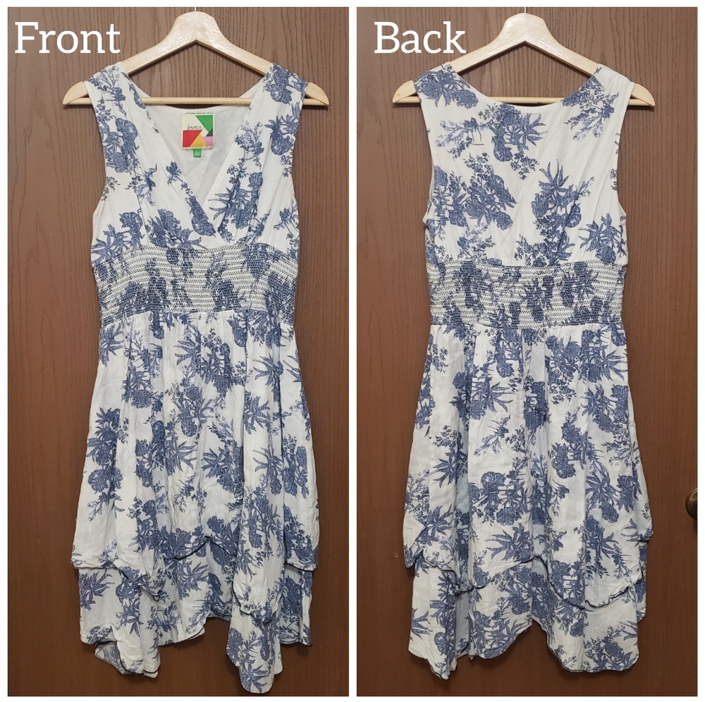 Floral asymmetrical hem dress by Fervour